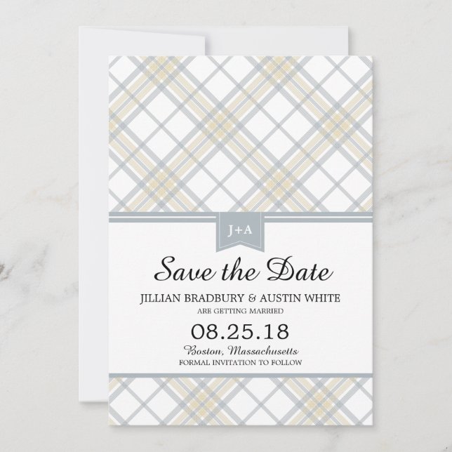 Simply Plaid | Spara datum Datumet (Framsida)