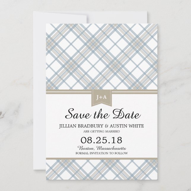Simply Plaid | Spara datum Datumet (Framsida)