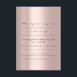 Simply Rose Gold Blush Bröllop Sweet 16th Inbjudningar<br><div class="desc">florenceK elegant lyxevent</div>