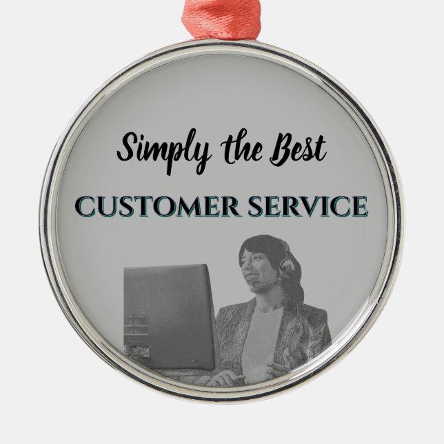 Simply the Best Customer Service Julgransprydnad Metall (Framsidan)