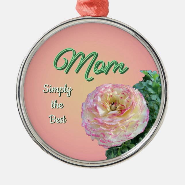 Simply the Best Mom Julgransprydnad Metall (Framsidan)
