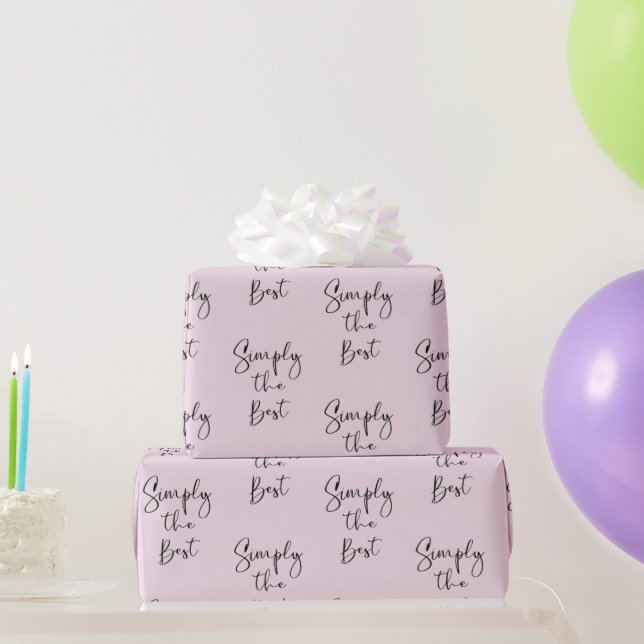 Simply the Best Quote Light Pink  Presentpapper (Festgåvor)