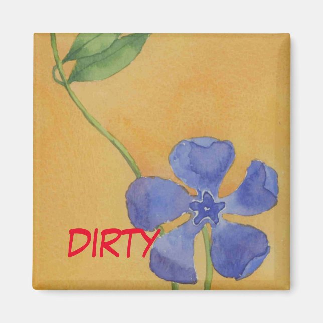 "Simply Vinca" Dirty Dishwasher Status Magnet (Framsidan)