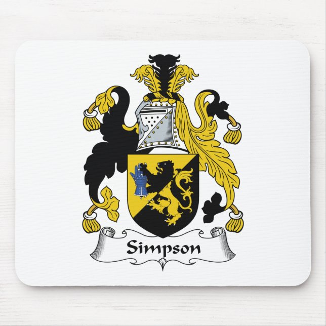 Simpson familjvapensköld musmatta (Framsidan)