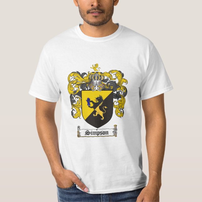 Simpson familjvapensköld - Simpson vapensköld Tee Shirt (Framsida)