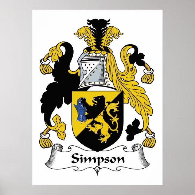 Simpson Family Crest Poster (Framsidan)
