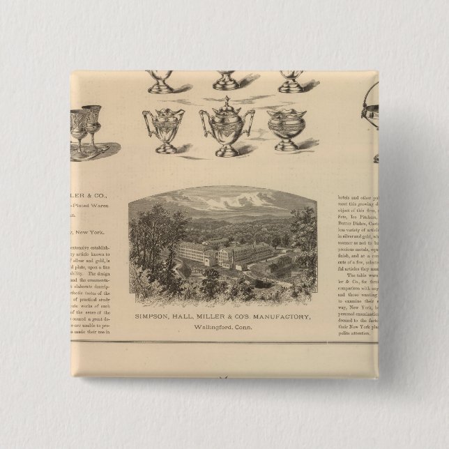 Simpson, Hall, Miller och Traveler's Company Knapp (Framsida)