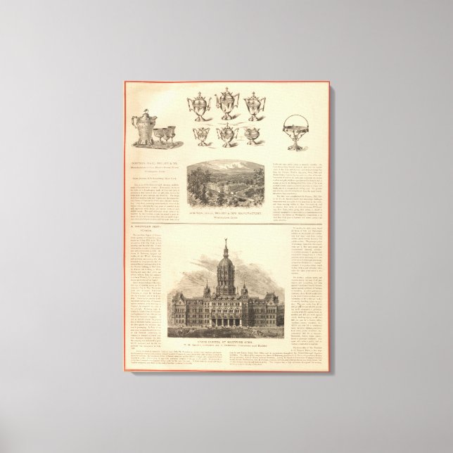 Simpson, Hall, Miller och Travelers företag Canvastryck (Framsida)