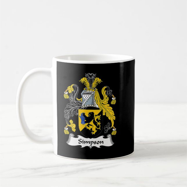 Simpson Jackar Arm Family Crest Kaffemugg (Vänster)