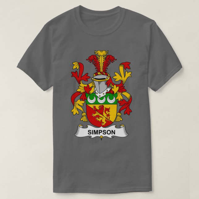 Simpson Jackar Arm Family Crest T Shirt (Design framsida)