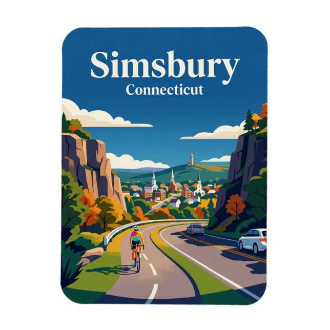 Simsbury Connecticut Magnet (Vertikal)