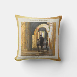 Simta Jerusalem Old City Israel Oljemålning ART Kudde