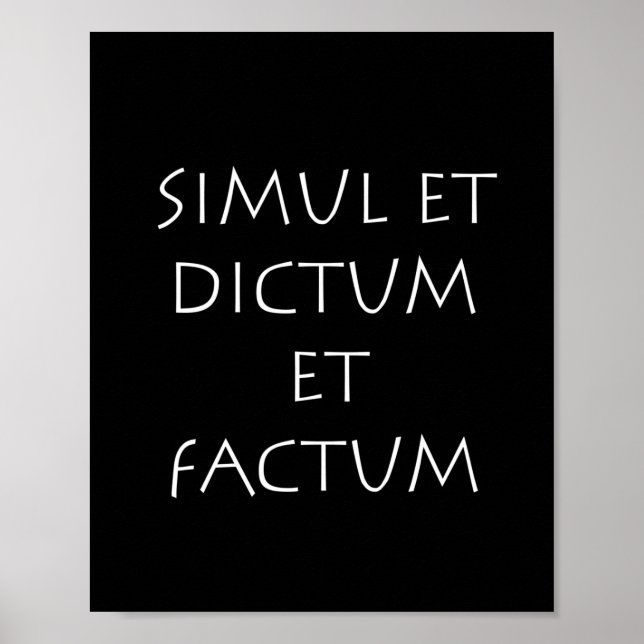 Simul et dictum et factum poster (Framsidan)