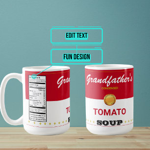 Simulated Can of Soppa Funny Kaffemugg