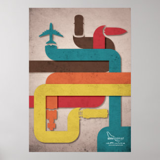 Simulation line poster