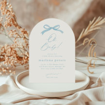 Simulera Blue Bow Boys Baby Shower