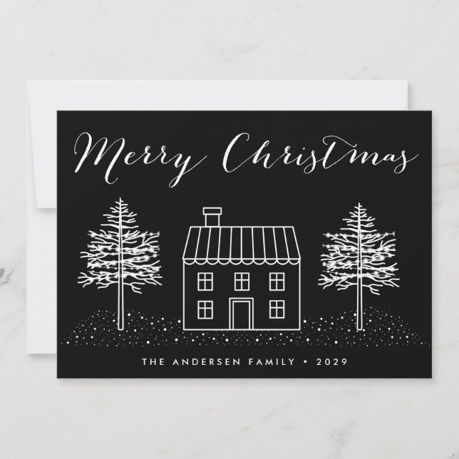 Simulera julhuset Fotoportet Julkort (Framsida)