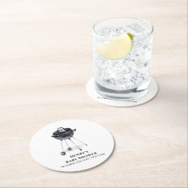 Simulera minimalistisk babystöldshållare för BBQ-g Underlägg Papper Rund