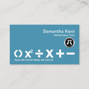 Simulera minimalistisk Vit BODMAS Math-symboler Tu Visitkort