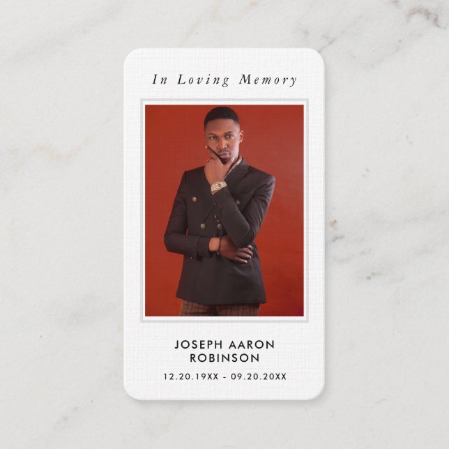 Simulera mönstersympati för minnesbönekort visitkort (Framsida)