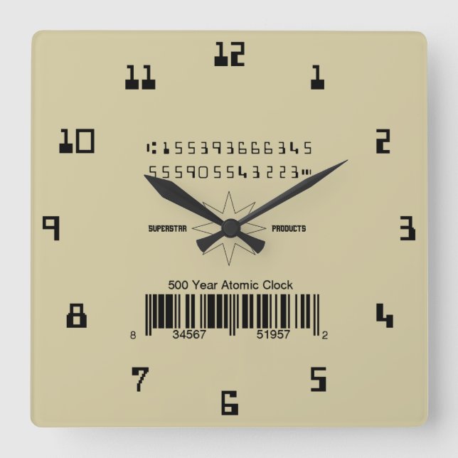 Simulerad 500-årig atlantisk fyrkantig klocka (Framsida)