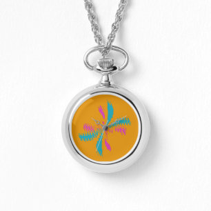 Simulerad Abstrakt Butterfly Flight Messy Mönster Armbandsur