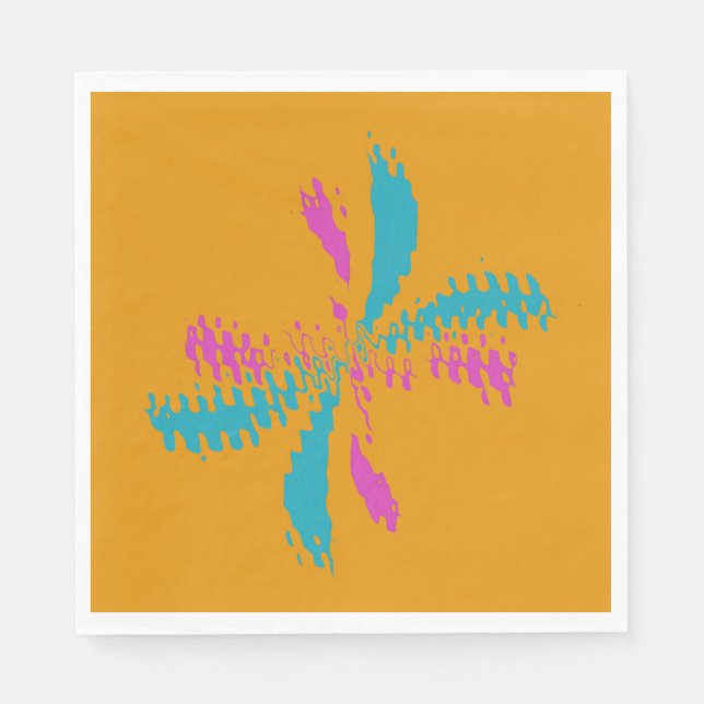 Simulerad Abstrakt Butterfly Flight Messy Mönster Pappersservett (Framsidan)