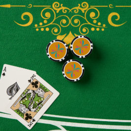 Simulerad Abstrakt Butterfly Flight Messy Mönster Poker Marker