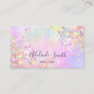 Simulerad chunky glitter-design visitkort