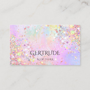 Simulerad chunky glitter pastel färg visitkort