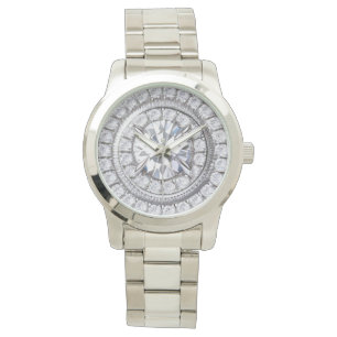 Simulerad Diamond Crystal Watch Armbandsur