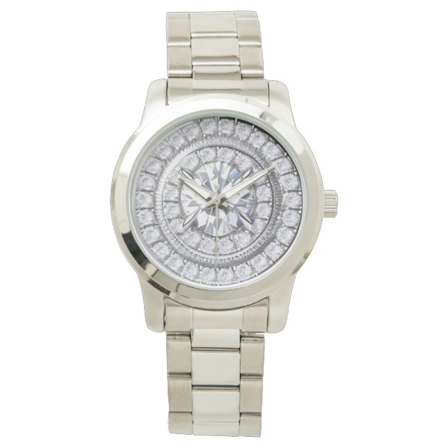 Simulerad Diamond Crystal Watch Armbandsur (Framsida)