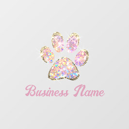 simulerad glitter-tavla för fönster med tassavtryc