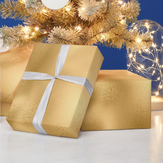 Simulerad guldfjord Struktur Elegant Firande Presentpapper (Helgdagar)