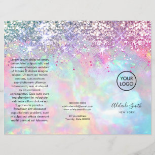 simulerad lila av opal broschyr med glitter-effekt