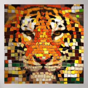 Simulerad Poster av tigermosaik