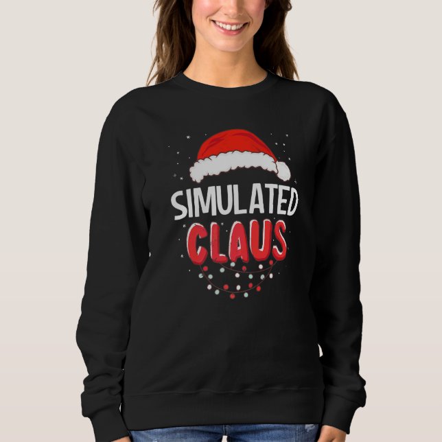 Simulerad Tomte Jul Matchande Kostym P T Shirt (Framsida)