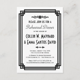 Simulerad vit och svart konsthandring inbjudningar