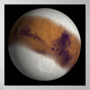 Simulerad vy av Mars Poster