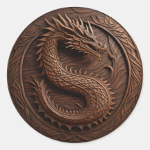 Simulerad Wood Carving Dragon