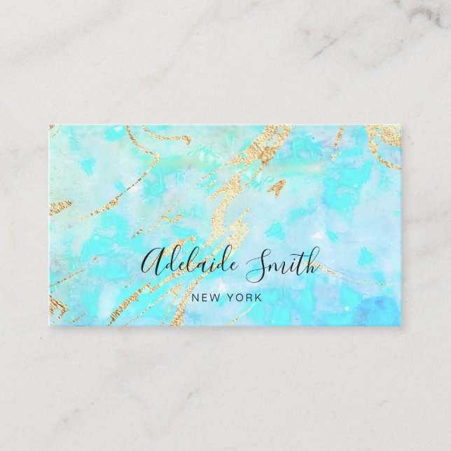 Simulerade slangar av folie, opalsten visitkort (Framsida)