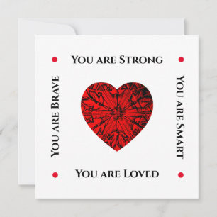 Simulerat Ruby Red Heart Valentine Flat Helgdag Ca Julkort