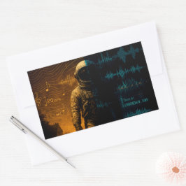 Simuleringsfas ett Poster - Glitch Astronaut Art Rektangulärt Klistermärke
