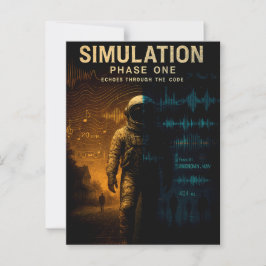 Simuleringsfas ett Poster - Glitch Astronaut Art Vykort