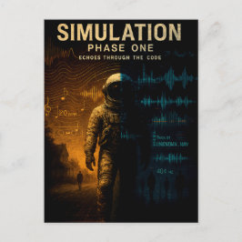 Simuleringsfas ett Poster - Glitch Astronaut Art Vykort