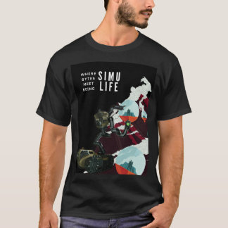 SIMULIFE där byte möts för simulering T Shirt