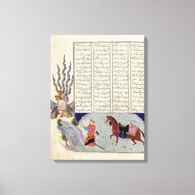 Simurgh erbjuder Zal, far på Roumen Canvastryck (Framsida)