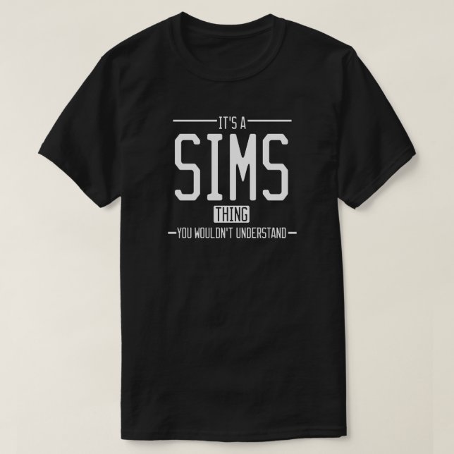 Simys konstiga efternamn lustiga familj t shirt (Design framsida)