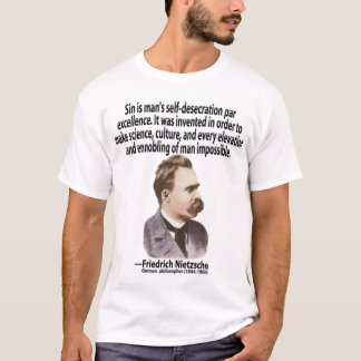 Sin är bemannar själv-desecration tee shirt