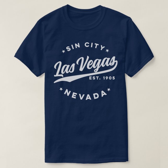Sin City Las Vegas Nevada White T Shirt (Design framsida)